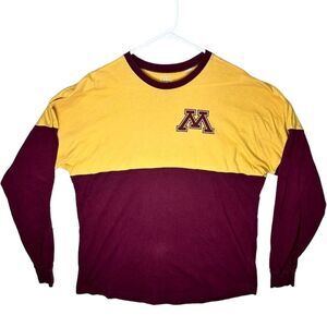 Minnesota Golden Gophers Men's Long Sleeve Raglan T-Shirt Size‎ L Multicolor